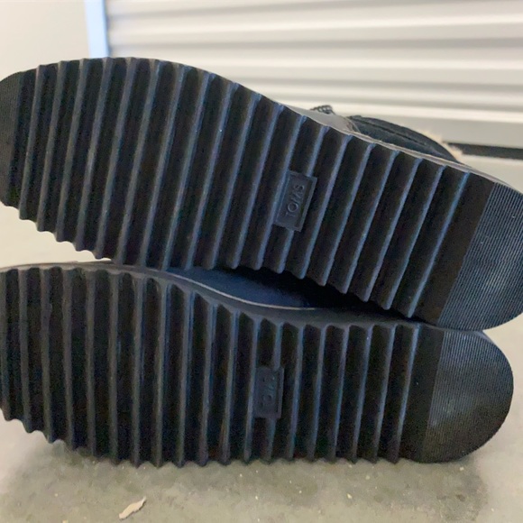 TOMS MOJAVE MS10016803 weather proof black suede and nubuck leather boots - Picture 7 of 8